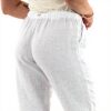 Pantalons Banana Moon Hawston JDR10 Blanc Femme Mode