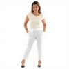 Pantalons Banana Moon Hawston JDR10 Blanc Femme Mode