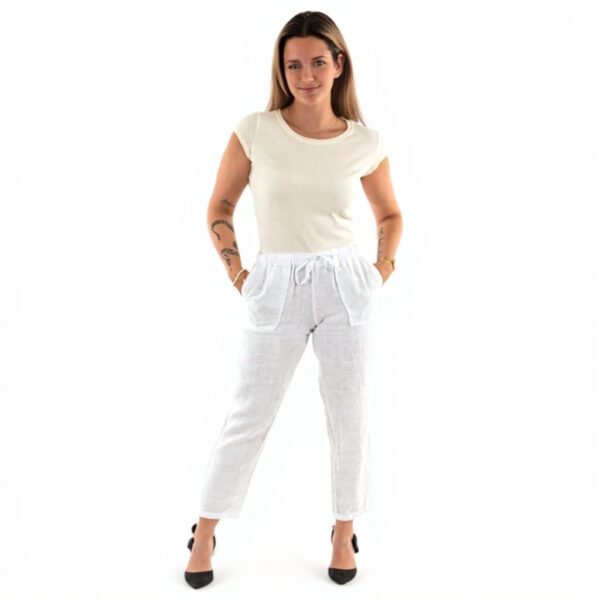 Pantalons Banana Moon Hawston JDR10 Blanc Femme Mode