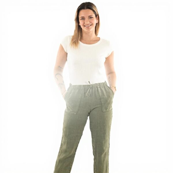 Pantalons Banana Moon Hawston JDR97 Kaki Femme Mode