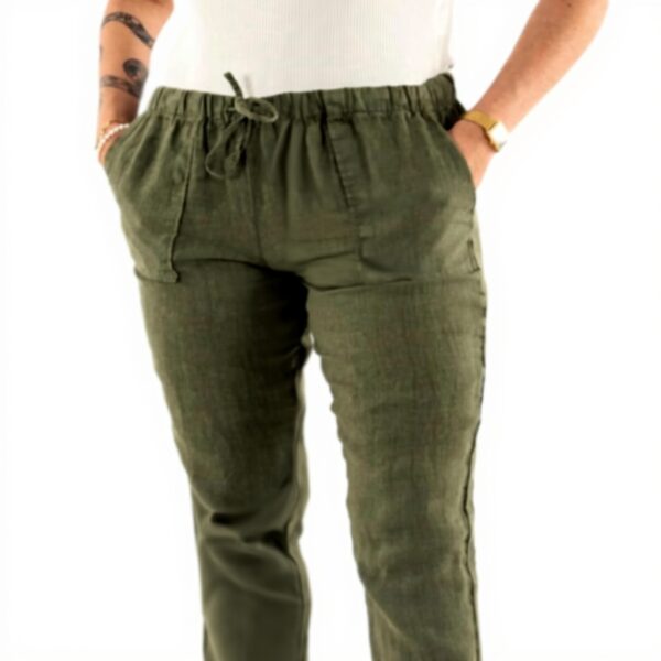 Pantalons Banana Moon Hawston JDR97 Kaki Femme Mode