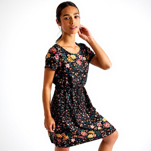 Robe Banana Moon Joelly DOLCEANE Multicolore Noir Femme