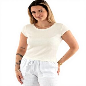 T-shirt femme Banana Moon Amaria mgc11 Ecru XL