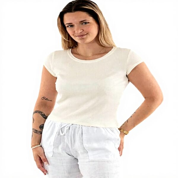 T-shirt femme Banana Moon Amaria mgc11 Ecru XL