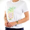 T-shirt Banana Moon Naranjo mfr10 Blanc Femme Mode