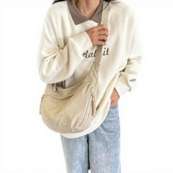 Sac bandoulière demi-lune AiNinXun nylon réglable femme