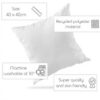 Housse de coussin Moonai 40x40 polyester recyclé blanc